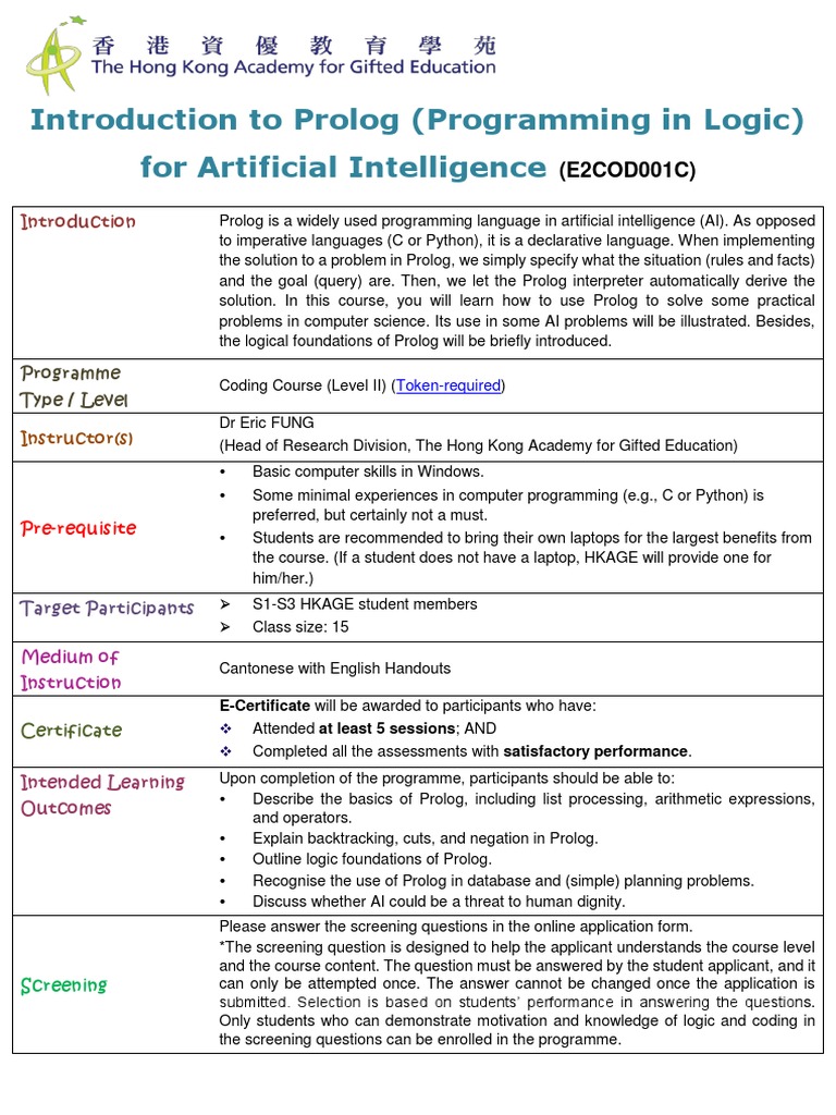 Prolog for Young AI Enthusiasts | PDF | Artificial Intelligence ...