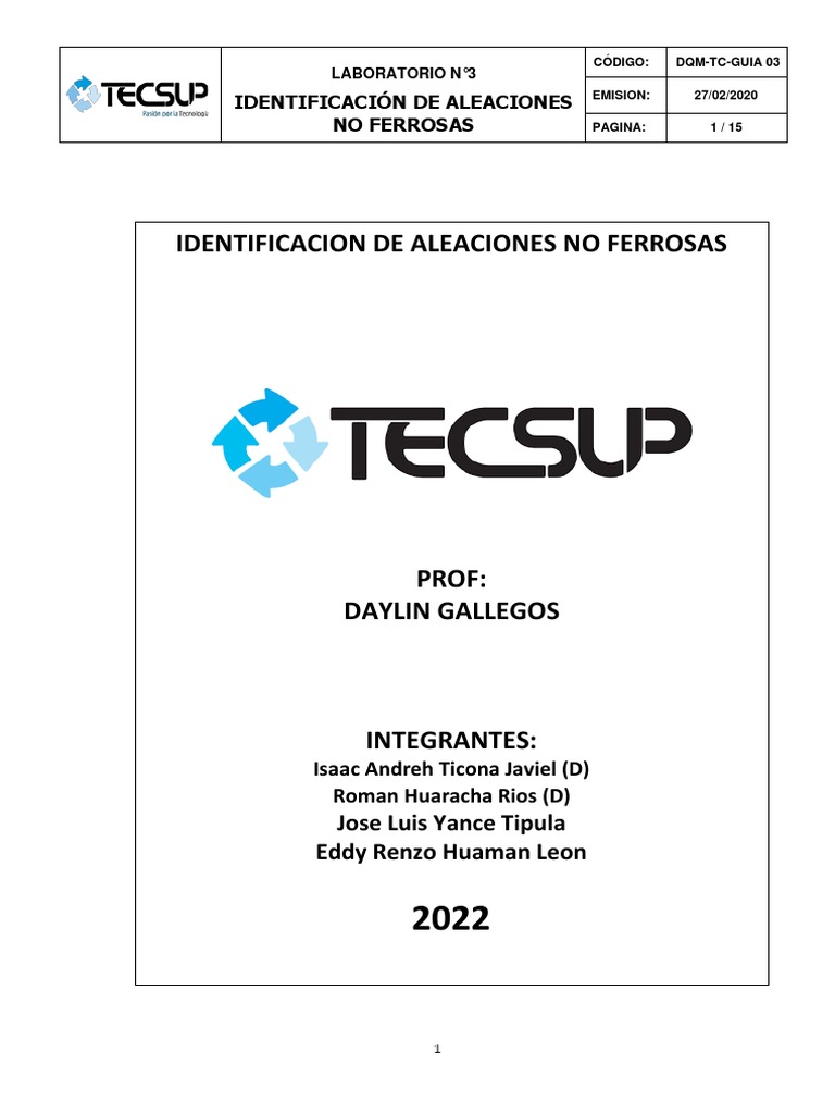 Identificación de Aleaciones No Ferrosas | PDF | Cobre | Latón