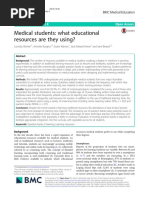 Medical Students: What Educational Resources Are They Using?