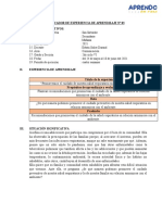 2° Planificador de La Tercera Experiencia de Aprendizaje