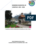 Plan de Gobierno Municipal de HUANIPACA 2023 - 2026