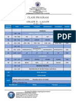 Class Program Grade Ii - Lagaw: Alotted Minutes Time Monday Tuesday Wednesday Thursday Friday