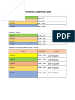 Horarios Actualizados