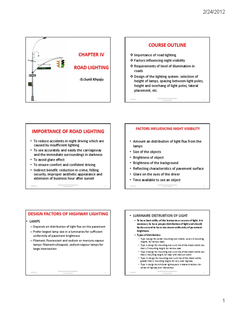 CH 4 Road Lighting Mode) PDF Lighting Road