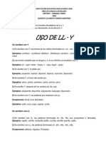 Uso de LL - Y: Interioriza Las Reglas Ortográficas Relacionadas Con Las Letras LL y Y