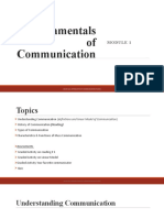 Module 1 - Fundamentals of Communication