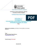 Actividad 17 Investigación Materiales para Enmiendas de Suelos