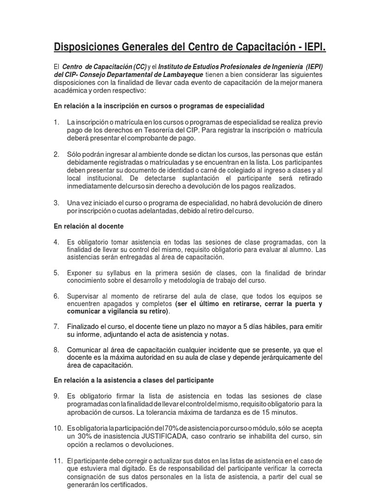 Disposiciones IEPI | PDF