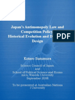 Japan's Antimonopoly Law and Competition Policy: Historical Evolution and Deliberate Design