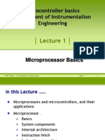 Microcontroller Basics Department of Instrumentation Engineering