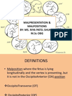 Malpresentation & Malpositions By: Ms. Riya Patel Shukal M.SC Obg