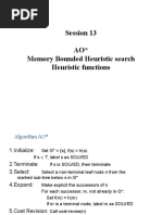 Session 13 AO Memory Bounded Heuristic Search Heuristic Functions