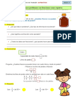 Resuelve problemas con fracciones como repartos