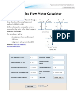 Gas Orifice Flow Meter Calculator