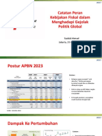 Catatan Peran Kebijakan Fiskal Dalam Menghadapi Gejolak Politik Global 2022