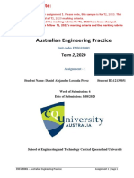 Australian Engineering Practice: Term 2, 2020