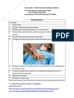 Checklist Chest-Compression - Only CPR Technique For Adults