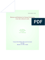 Biomass and Biodiesel For Energy Production From Salt-Affected Lands