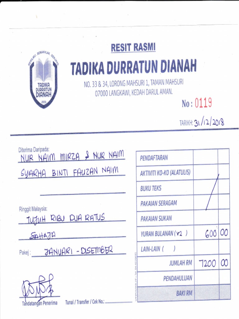 Resit Tadika | PDF
