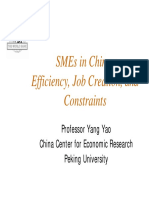 SMEs in China: Contributions, Efficiency, and Development Constraints