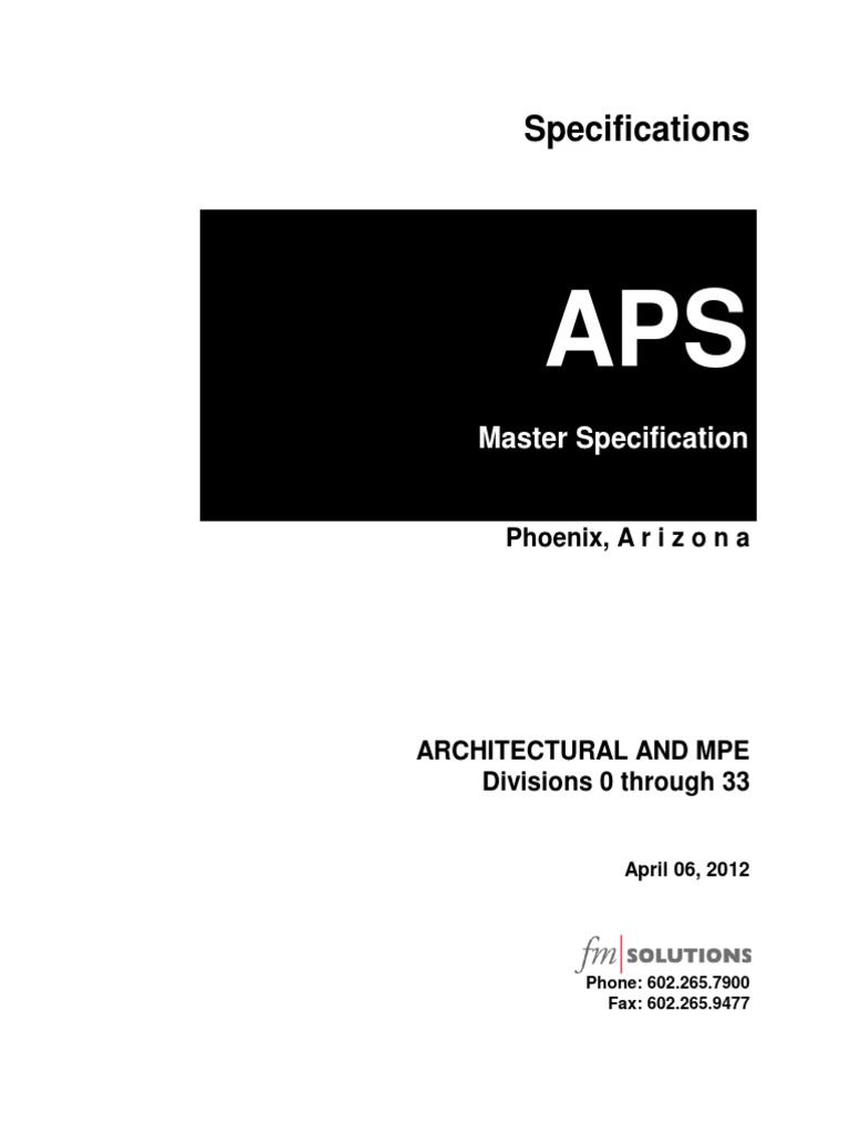 APS Master Spec Book 452012 V 1 3 PDF Welding Construction
