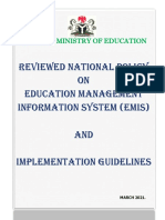 Nigerian NATIONAL POLICY ON Education Management Information Systems EMIS