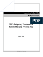 CBO's Budgetary Treatment of Fannie Mae and Freddie Mac: Congressional Budget Office