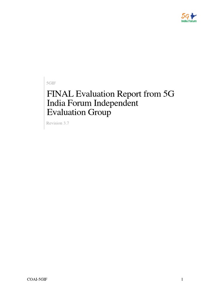 5GIF Evaluation Report Final | PDF | Computer Network | Network Topology