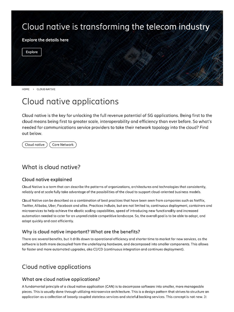 Ericsson Cloud Native Infrastructure – UNZEI