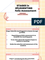Stages in Implementing Portfolio Assessment: Presented By: Marielle M. Hernandez
