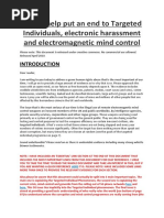 Mark Williams Letter To Human Rights Organizations Final - Targeted Individuals, Electromagnetic Weapon Victims