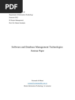 Software and Database Management Technologies: Seminar Paper