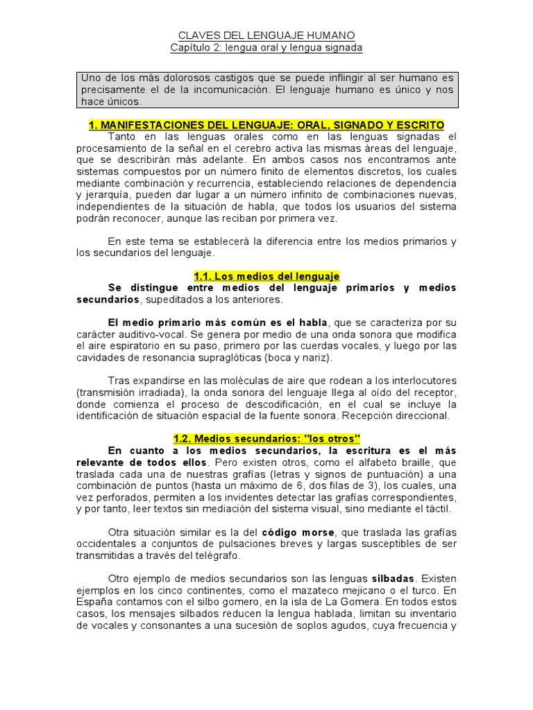 Lenguaje Oral y Signado: Claves Esenciales | PDF | Escritura | Alfabeto ...