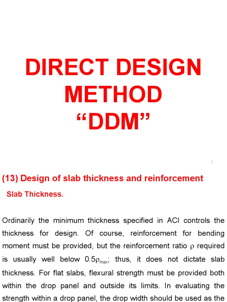 Direct Design Method for Slab Reinforcement | PDF | Bending | Strength ...