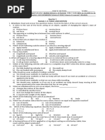 Directions: Read and Answer The Questions Below. Encircle The Letter of The Correct Answer