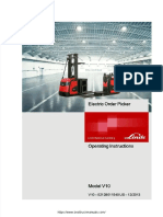 Linde V10 Electric Order Picker Original Instructions PDF