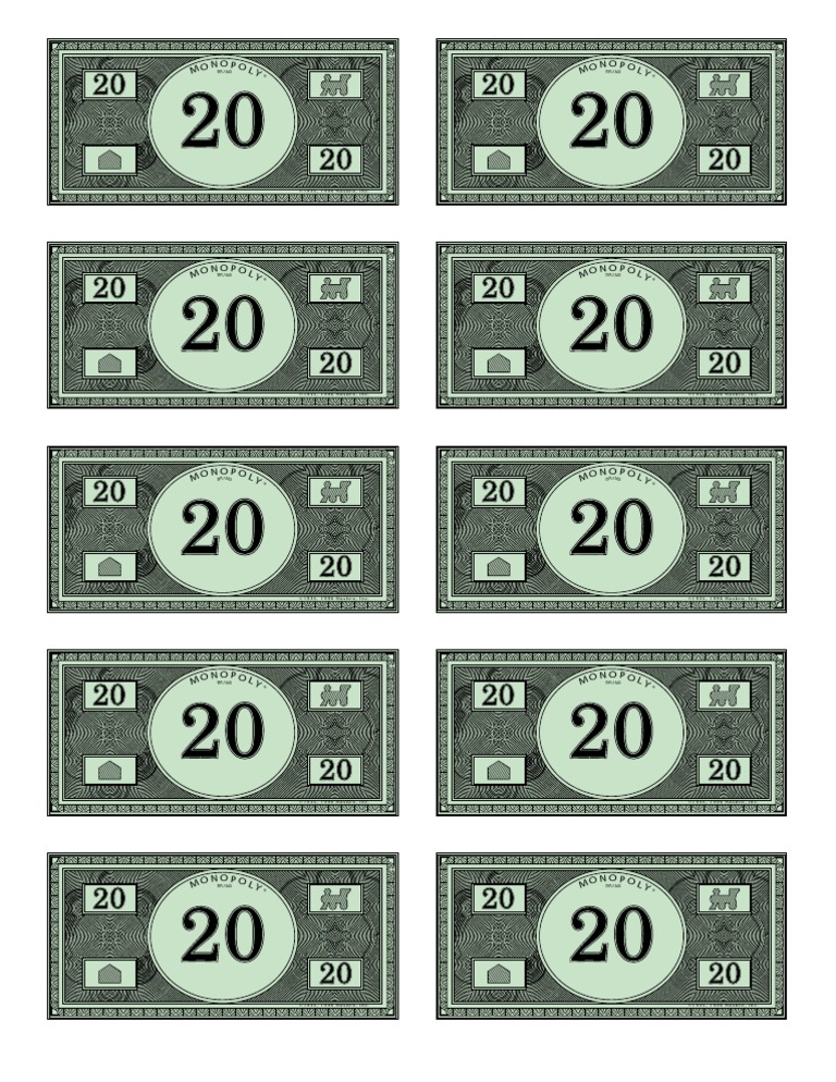 $20 - Monopoly Money | PDF