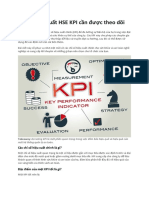 Chỉ số hiệu suất HSE KPI cần được theo dõi