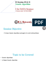 CO2-Session-10 & 11: Session No: Session Topic: Genetic Algorithm