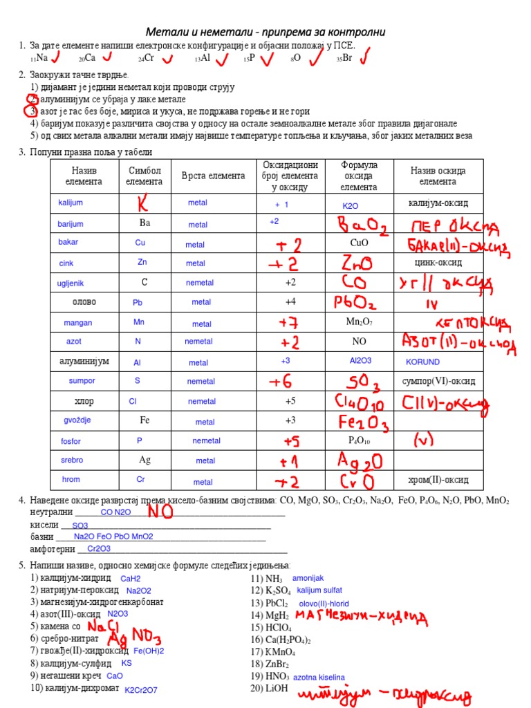 1-9 Припрема За Контролни | PDF