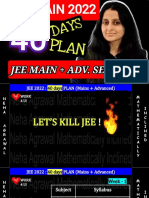 JEE MAIN 2022 - 40 Days PLAN