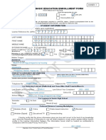 Modified Basic Education Enrollment Form: Student Information