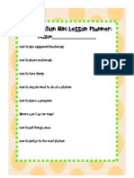 Math Station Mini Lesson Planner