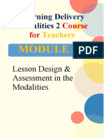 Designing Instruction in Learning Delivery Modalities