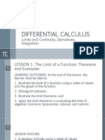 Differential Calculus: Limits and Continuity, Derivatives, Integration