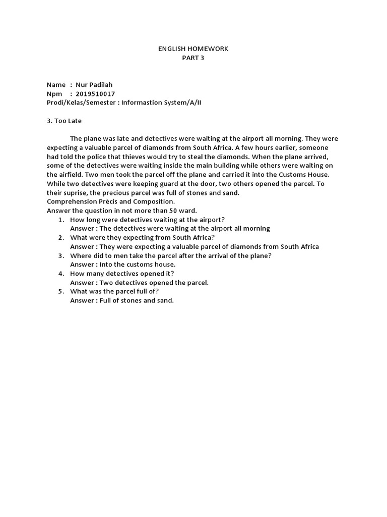 English Homework Part 3 | PDF | Buildings And Structures | Aviation