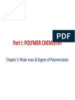 Part I: Polymer Chemistry: Chapter 3: Molar Mass & Degree of Polymerization