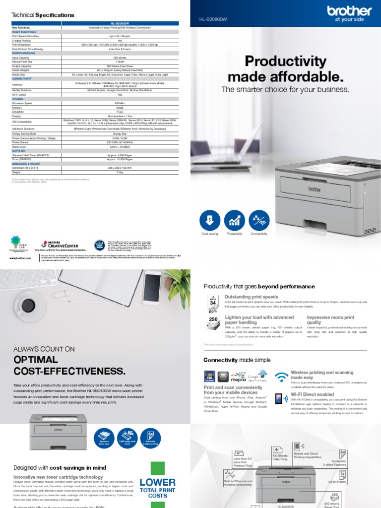 Brother ELL TonerBox Brochure - B2080DW - ViewingOnly | PDF | Microsoft ...