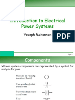 Introduction To Electrical Power Systems: Yoseph Mekonnen