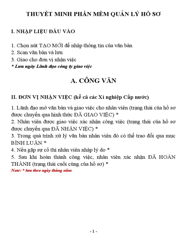 Thuyet minh quy trinh quan ly ho so pdf